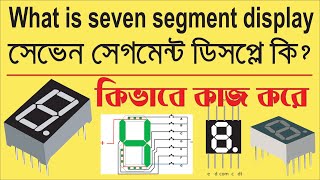 What is seven segment and how to work It  7 segment display কিভাবে কাজ করে  7segment pin সংযোগ [upl. by Ailama726]