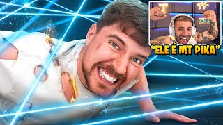 Taspio Reage ao Labirinto de Laser Mais Mortal do Mundo  MrBeast [upl. by Merlin]