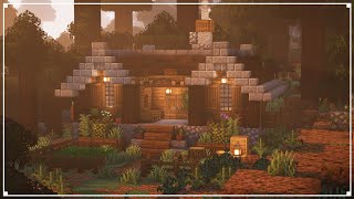 ⛏️ Minecraft How to Build a Spruce Survival House  Tutorial [upl. by Herod]