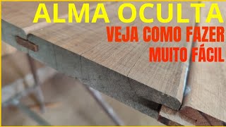 Como EMENDAR TÁBUAS com alma oculta de madeira wood woodworking diy [upl. by Nnaeed]