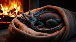 Relax with Purring Small Dragon and Crackling Fireplace  ASMR [upl. by Esiuolyram]