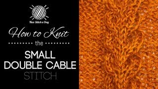 How to Knit Small Double Cable Stitch left handed [upl. by Lauder463]