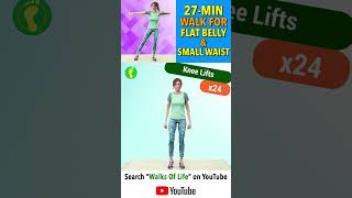 27 Min standing abs cardio flat belly small waist walksoflife5308 absworkout cardio bellyfat [upl. by Anahsat]