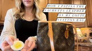 How I PATINA the Vachetta Leather on my LV Bucket Bag Tips amp Tricks [upl. by Ykcaj33]