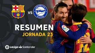 Resumen de FC Barcelona vs Deportivo Alavés 51 [upl. by Gnilrits]