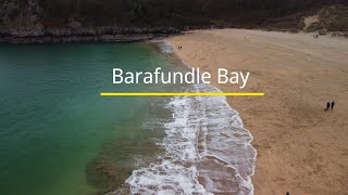 Discover Wales by DJI drone Barafundle Bay to stackpole secret beach Pembrokeshire 4K video [upl. by Balfore]