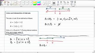 Union and intersection of intervals [upl. by Ora]