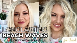 The Perfect 10 Minute Beach Waves Hair Tutorial for Short Hair  Jess Hallock [upl. by Sinclare]