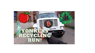 YONKERS RECYCLING RUN plasticbottle aluminumcans glassrecycling trucking gopro [upl. by Etak138]