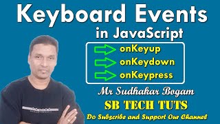 Keyboard Events in JavaScript  Events  JavaScript  CLASS46  Telugu  Web Technology [upl. by Adnarym]