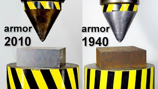 HYDRAULIC PRESS VS OLD AND MODERN ARMOR [upl. by Assenav]