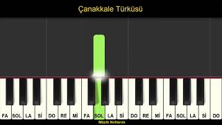 Çanakkale Türküsü Melodika Org Notaları [upl. by Atiuqcaj81]