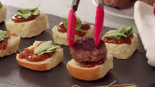 French Lamb Sliders with Delice De Bourgogne and Fig Jam [upl. by Annwahsal652]