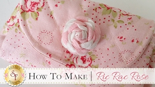 How to Make a Ric Rac Rose  a Shabby Fabrics Craft Sewing Tutorial [upl. by Onihc]