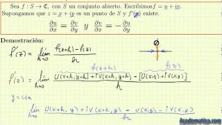 Ecuaciones de CauchyRiemann [upl. by Anrim]