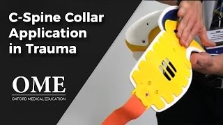 CSpine Collar Application in Trauma [upl. by Tadd]