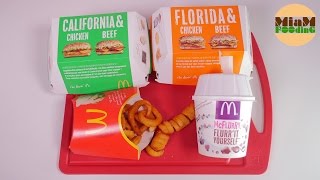 MCDO California amp Chicken VS Florida amp Beef Twister Fries Mc Flurry Speculoos Lotus [upl. by Kcolttam510]