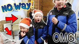 SISTERS GET THE SHOCK OF THEIR LIVES FROM SANTA IN LAPLAND [upl. by Ahsit]