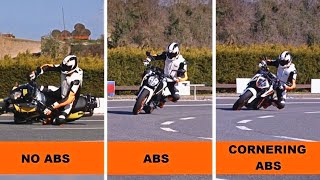 KTM  ABS and Cornering ABS Explained  Motorcycle Stability Control [upl. by Ynnig]