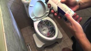 How to refinishrepairfix damaged ceramic toilet from drain cleaner [upl. by Ahseiyk]