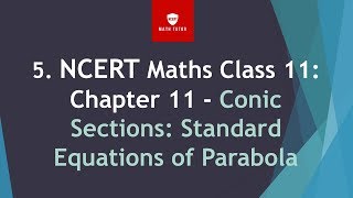 1st PUC maths Conic Sections Standard equations of parabolaclass 11 maths Conic Sections in English [upl. by Heisel266]