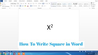 how to Type Square in Word document  Write squared symbol in word easy  Type x square [upl. by Seleta]