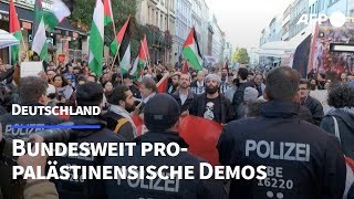 Propalästinensische Demos in Berlin und anderen deutschen Städten  AFP [upl. by Potts883]