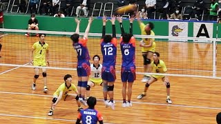 【黒鷲旗2022】鎮西高校 vs 東レアローズ 第２セット ＜男子バレーボール＞ [upl. by Nevla]