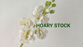 HOARY STOCK FLOWER in Gumpaste or Clay by Marckevinstyle [upl. by Loux835]