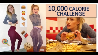 10000 Calorie Challenge  Girl VS Food  EPIC cheat day [upl. by Aicirtel]