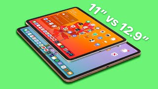 iPad Pro 11quot vs 129quot 201820202021  INDEPTH Size Comparison [upl. by Ahsla]