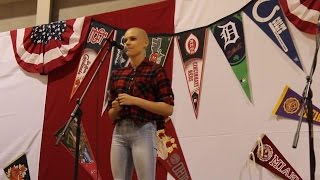 16yearold cancer survivor sings ‘Fight Song’ [upl. by Arehahs183]