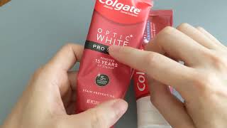 Colgate Optic White Pro Series Vs Advanced Toothpaste [upl. by Leva]