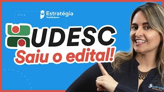 Saiu o Edital UDESC 20222 Saiba tudo sobre a prova UDESC [upl. by Aniz]