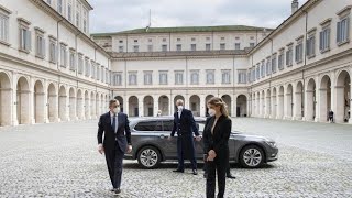 Mario Draghi arriva al Quirinale [upl. by Flodur45]