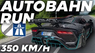 350KMH Autobahn Run in meinem MercedesAMG ONE  NO SPEED LIMIT [upl. by Weidman]