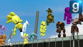 Gmod FNAF  Throwing FNAF Off A Building Part 2 [upl. by Garald]