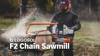 Logosol F2 Farmers Chainsaw Mill  LOGOSOL [upl. by Ahseital101]