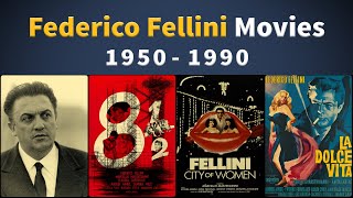 Federico Fellini Movies 19501990  Filmography [upl. by Adirehs]