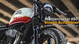 Royal Enfield Interceptor 650 “ Street Scrambler”  WSW CUSTOM BIKE [upl. by Karp]