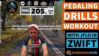 OneLegged and Cadence Drills Workout  with J FLo on Zwift [upl. by Ward]