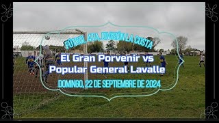 Fútbol 4ta div El Gran Porvenir vs Popular Lavalle 22924 futbol 足球 soccer [upl. by Tubb]