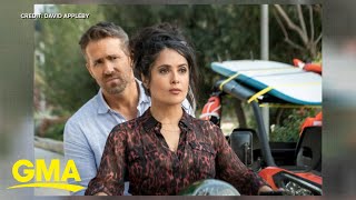 Salma Hayek and Ryan Reynolds talk new film ‘The Hitman’s Wife’s Bodyguard’ l GMA [upl. by Artenahs]