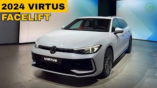 New Volkswagen Virtus Facelift Launched  Virtus 2024 New facelift Virtus 2024 New model Virtus 2024 [upl. by Aiepoissac]