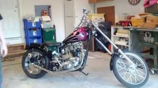 1967 Triumph Chopper  Starting it up [upl. by Sheff536]