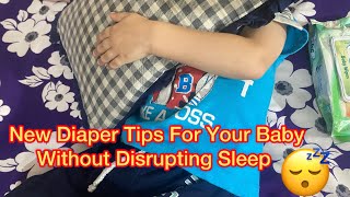 Tips on how to change a diaper of 2 years baby 2024 without Disrupting Sleep Diaper Boy [upl. by Trik]