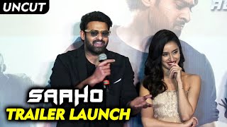 SAAHO Trailer Launch  Full Event  Prabhas  Shraddha Kapoor [upl. by Kralc365]