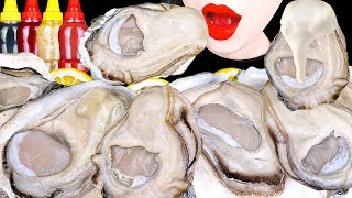 ASMR GIANT RAW OSTERS 크림 가득 찬 바위굴 먹방 다양한 특제소스 RAW SEAFOOD MUKBANG KOREAN EATING [upl. by Maillliw]