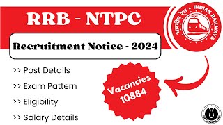 Railways Recruitment  RRB NTPC 2024  Detailed Overview amp Important Dates [upl. by Anella]