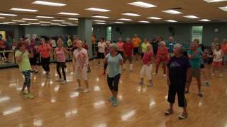 Senior silver sneaker class of 6592 yr olds dance to JTs Cant Stop the Feeling [upl. by Enylorac]